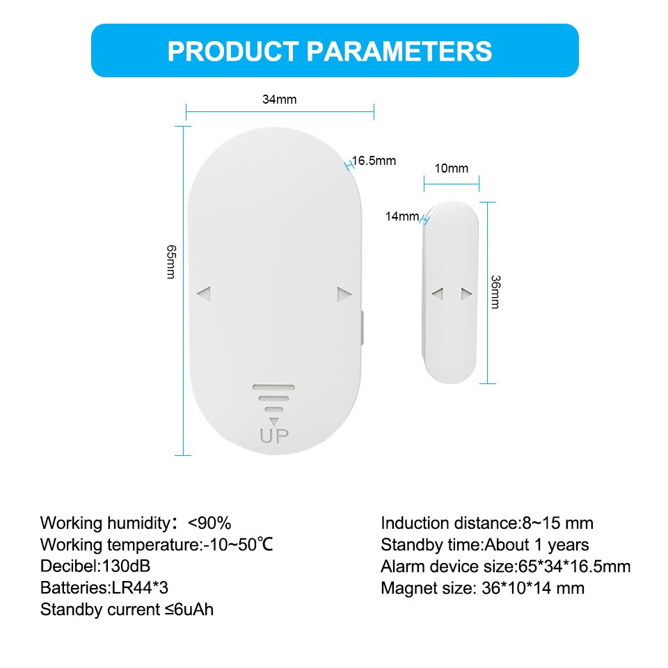 2024 CallTou 130 Decibel Super Door and Window 5 Mode Burglar Sensor Doorbell Alarm Smart Home Garage System