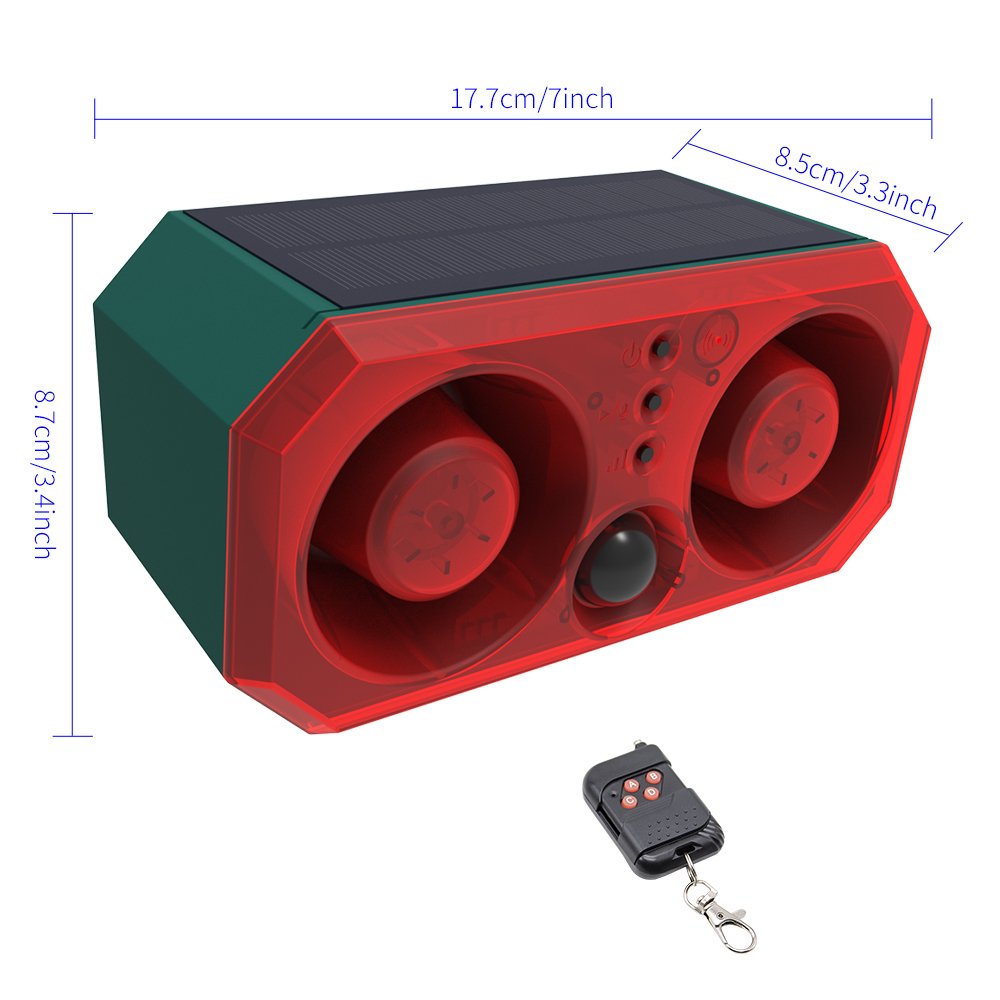 Sound & Light Alarm Motion Sensor 260Db Sound Alert & Flash Warning Strobe Security Alarm System for Farm Villa