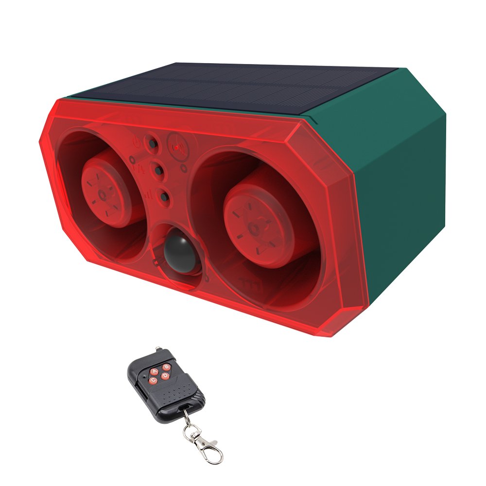 Sound & Light Alarm Motion Sensor 260Db Sound Alert & Flash Warning Strobe Security Alarm System for Farm Villa