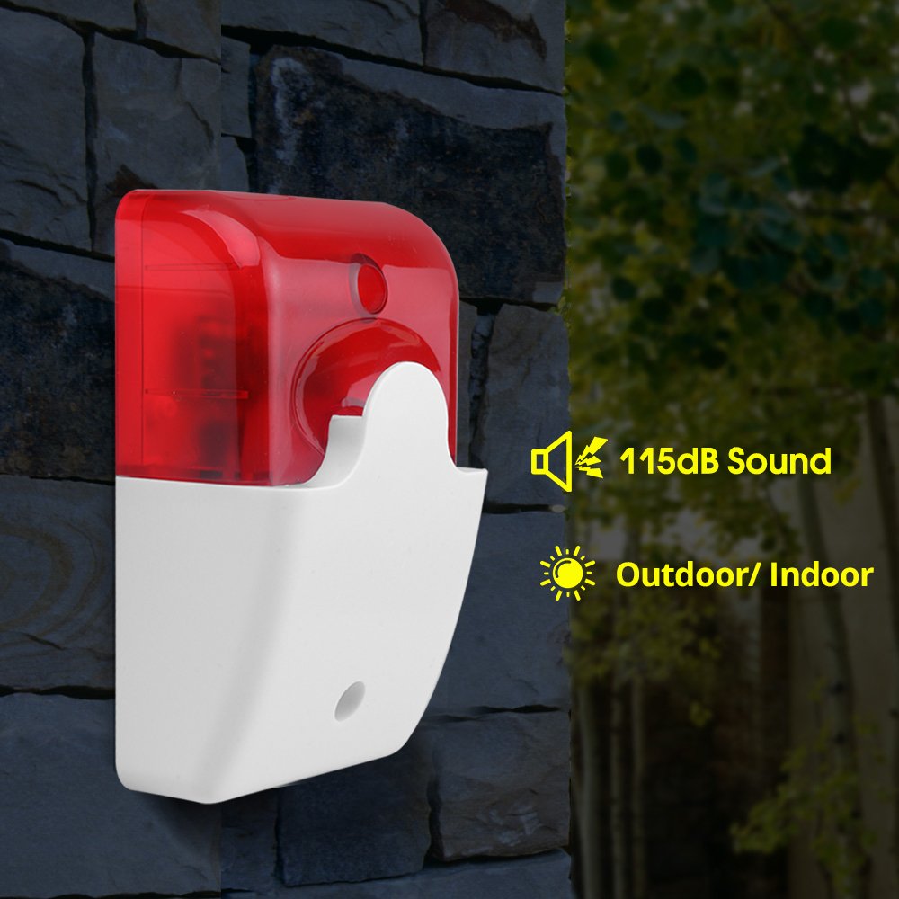 Home Security Alarm System Durable indicator Red Light 12V Sound Alarm Flashing Mini Piezo Strobe Siren