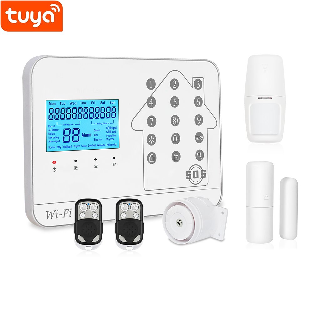 Support Spanish Russian Italian Anti-theft Intruder Alarm Host GSM Alarm Panel Tuya WIFI Security Alarm System