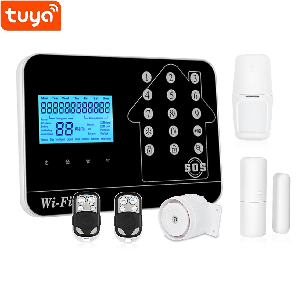 Support Spanish Russian Italian Anti-theft Intruder Alarm Host GSM Alarm Panel Tuya WIFI Security Alarm System