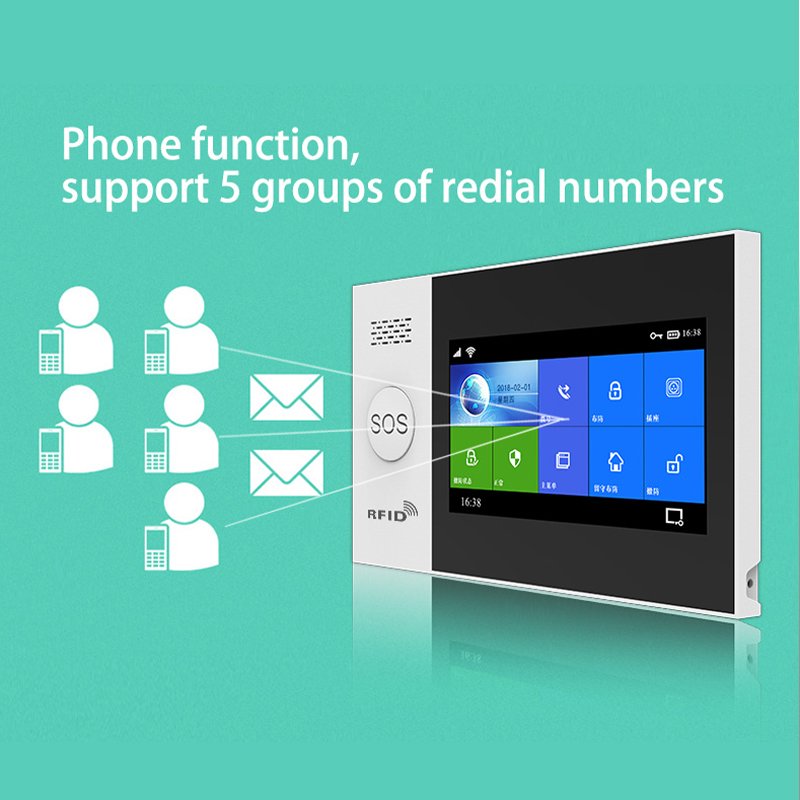 2024 WIFI GSM tuya smart home alarm system infrared sensor effectively prevents thieves work with tuya smart life APP