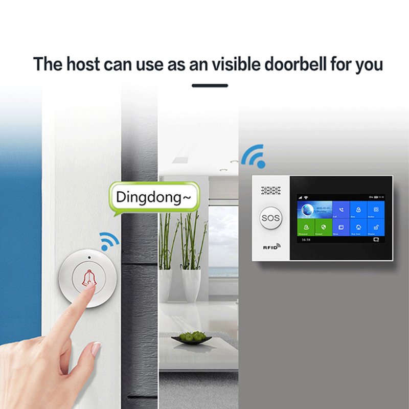 2024 WIFI GSM tuya smart home alarm system infrared sensor effectively prevents thieves work with tuya smart life APP