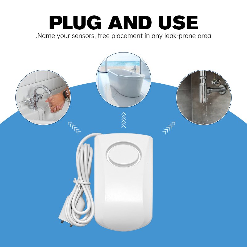 Tuya Home Security overflow smart wireless systems water alarm leakage sensor equipment wifi water leak alarm detector
