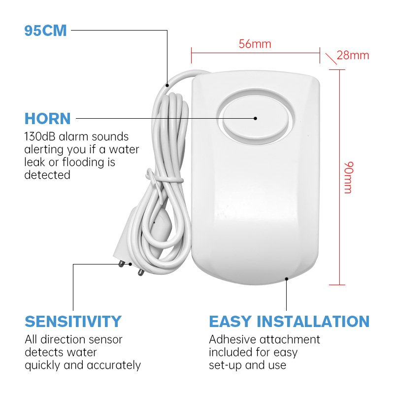 Tuya Home Security overflow smart wireless systems water alarm leakage sensor equipment wifi water leak alarm detector