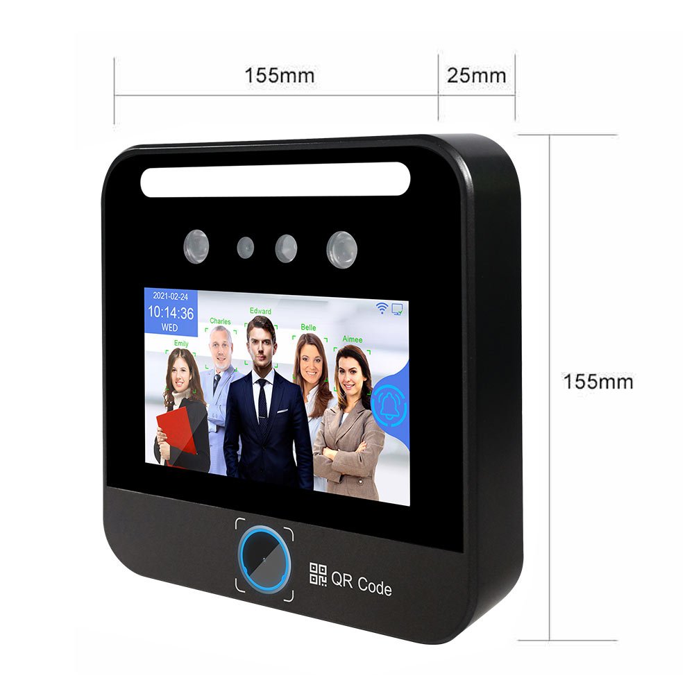 QR Code Wifi Access Control System Facial Scanning Time Attendance Machine Office Management