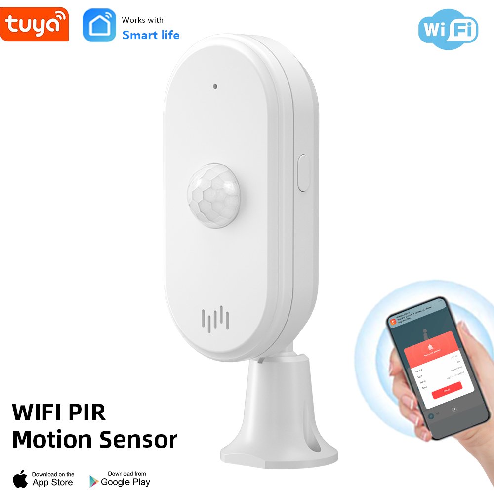 Tuya Smart WiFi PIR Detector Powered by Battery Infrared Motion Sensor Alarm Smart Home Security System Works with Smart Life