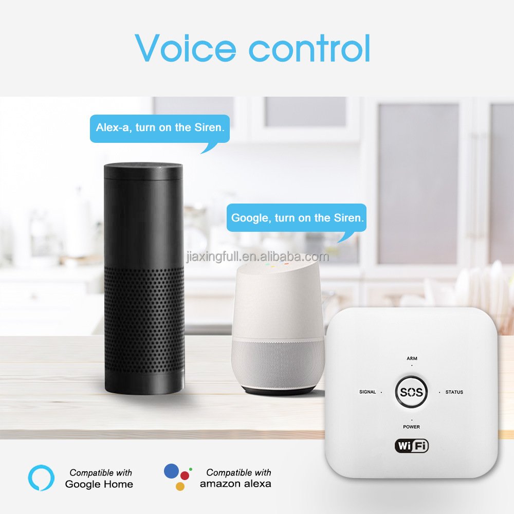 Wireless Tuya Smartlife Mobile APP SIM GSM Home WIFI GSM Alarm System Sensor kit Russian,Spanish Voice Smart Home Security
