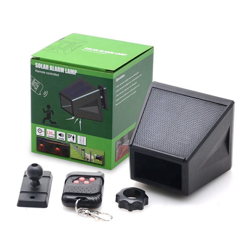 New Arrival Wireless Solar RF Remote Alarm Siren Solar Power Outdoor Sound Light Siren Home Security Alarm System IP65