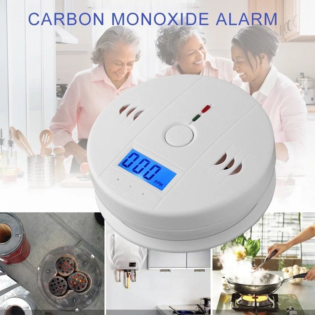 Profession Home Safety CO Carbon Monoxide Poisoning Smoke Gas Sensor Warning Alarm Detector LCD Displayer Kitchen alarm system