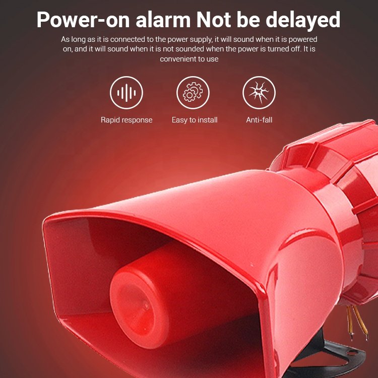 60W megaphone horn speakers audio system sound vehicle system emergency motor alarm power loud electric speaker horn for car