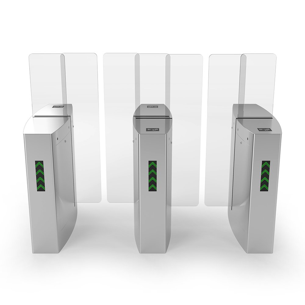 Advanced Security Sliding Turnstile Gate with Facial Recognition RFID And Intrusion Alarms