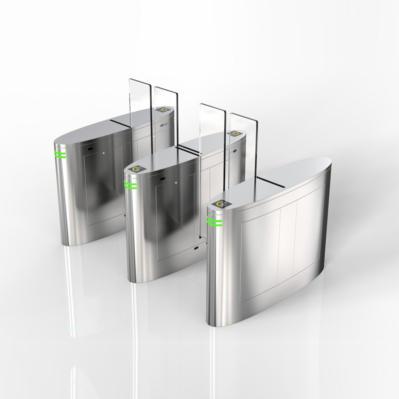 304 stainless steel automatic RFID revolving door entrance Electrical control automatic gate system safe rocker arm barrier door