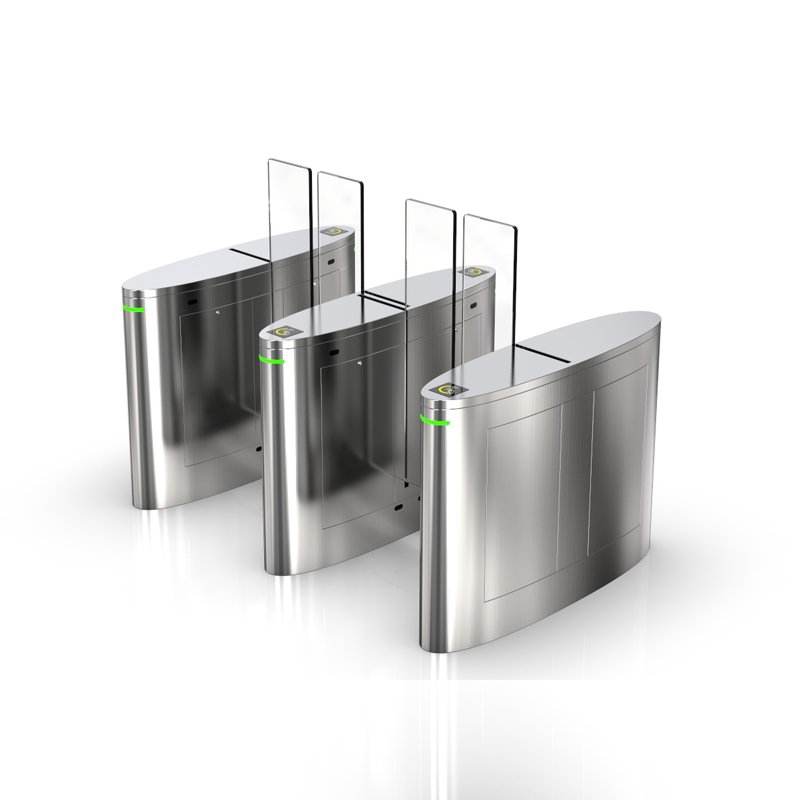 304 stainless steel automatic RFID revolving door entrance Electrical control automatic gate system safe rocker arm barrier door
