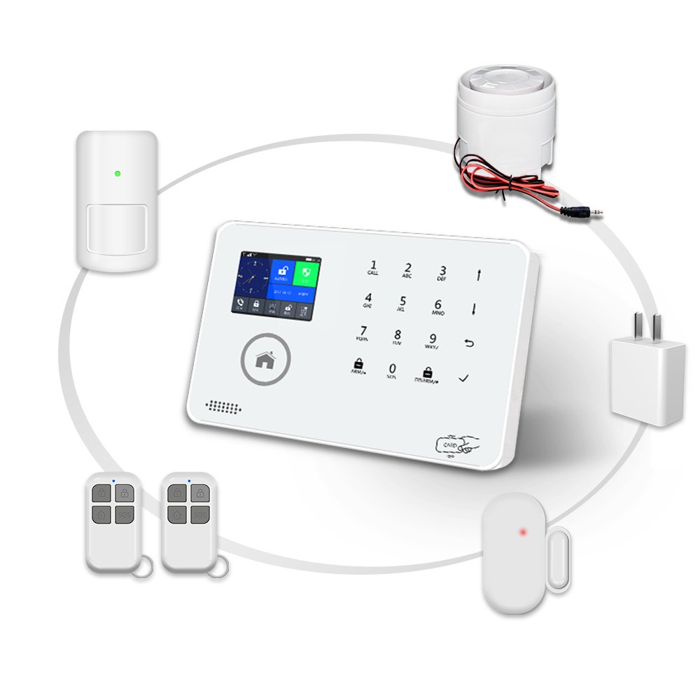 Tuya APP 4G/3G WIFI 16 languages wireless house alarm kit home alarm system with sos/panic/emergency button