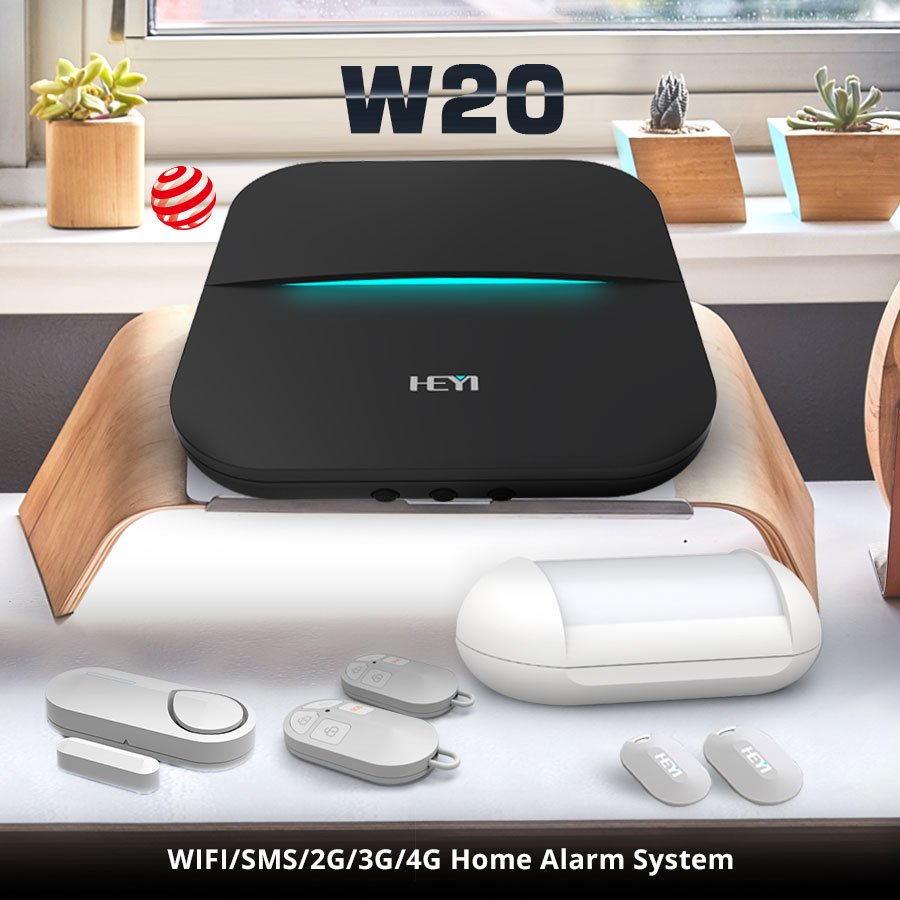 Hot Sale HEYI HY-W20 433MHz Wireless Alarm System with Wifi/Gprs/Sms 2G 4G Optional Networks for Anti-thief Home Security System