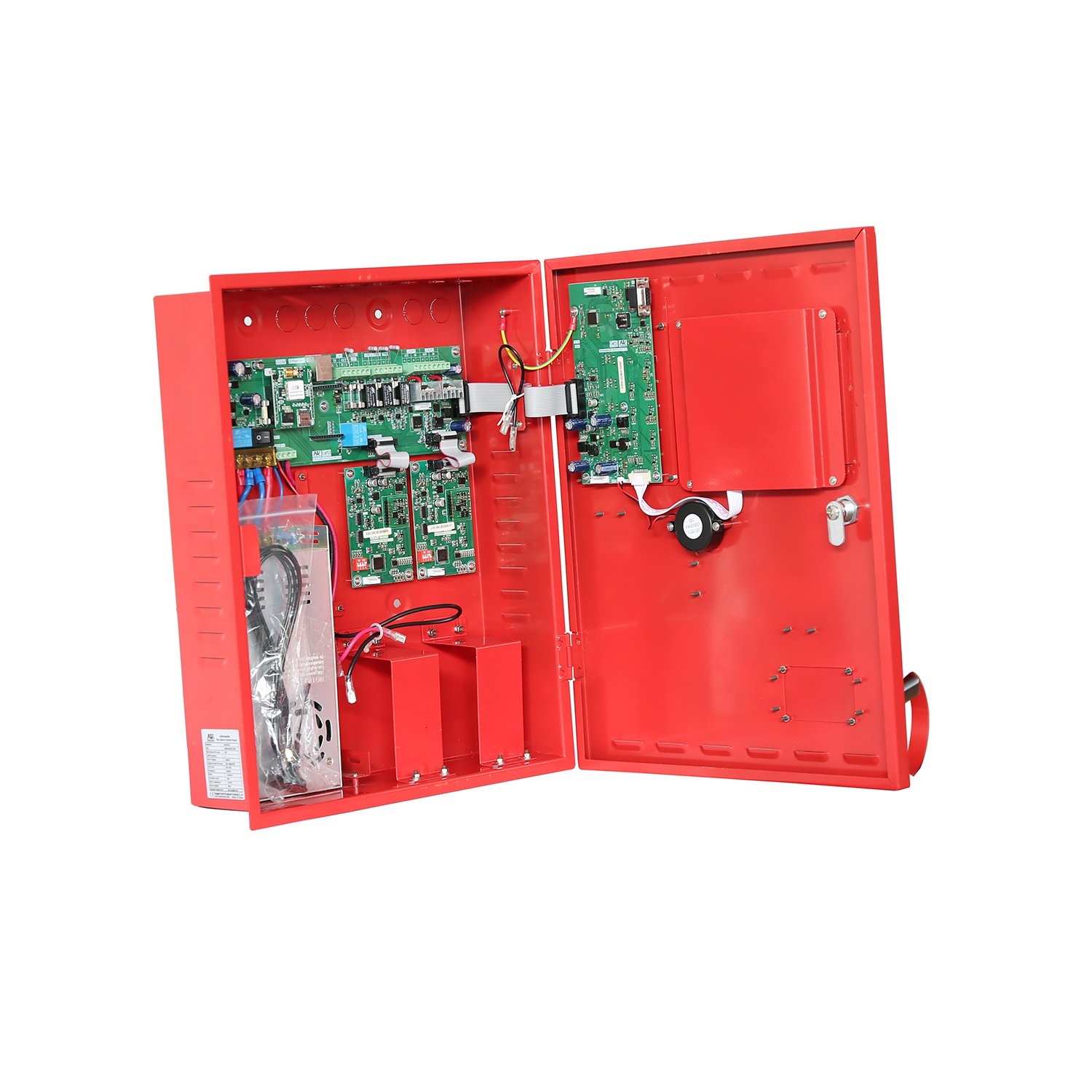 Addressable 1 Loop Fire Alarm Control Panel Fire Alarm System 8 Panels Printer and GSM Module 2 Years ASENWARE 250 Pieces 7"