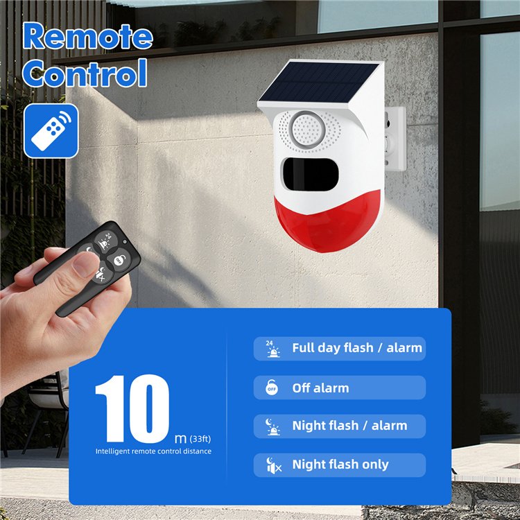 Hot Sale Home Security Tuya Wireless Burglar Intruder Alarm PIR Motion Sensor Waterproof IP65 Infrared wifi outdoor solar alarm