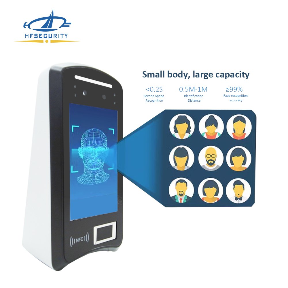 HFSecurity X05 AI Android Iris Facial biometric access control average time recording attendance machine employee