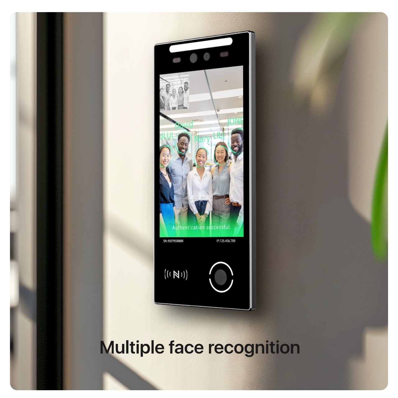 COOLCODE VF105 biometric access control products face recognition machine temperature measurement recognit face
