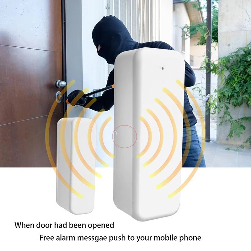 WD004-1 Tuya WIFI Door Magnetic Alarm Smart APP Control Alarm Device Magnetic Door Sensor For Doors and Windows