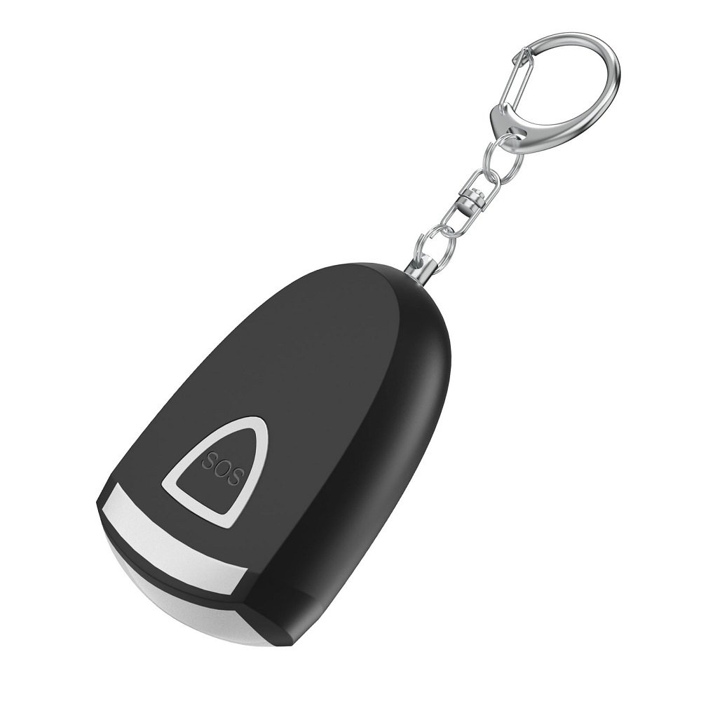 New Usb Recharge 130dB Personal Alarm with LED Light Snap Hook 130dB Siren 200 Meter Range Ppersonal Alarm Self Defense Keychain