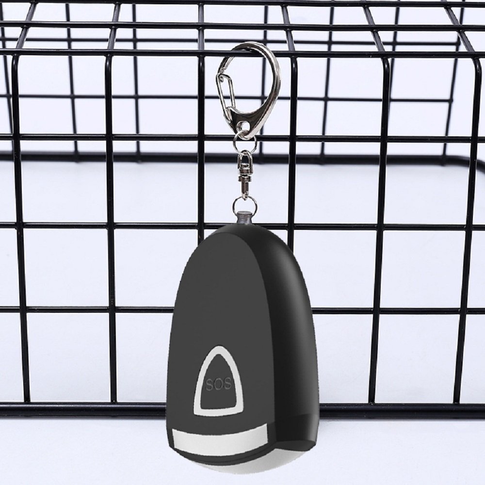 New Usb Recharge 130dB Personal Alarm with LED Light Snap Hook 130dB Siren 200 Meter Range Ppersonal Alarm Self Defense Keychain