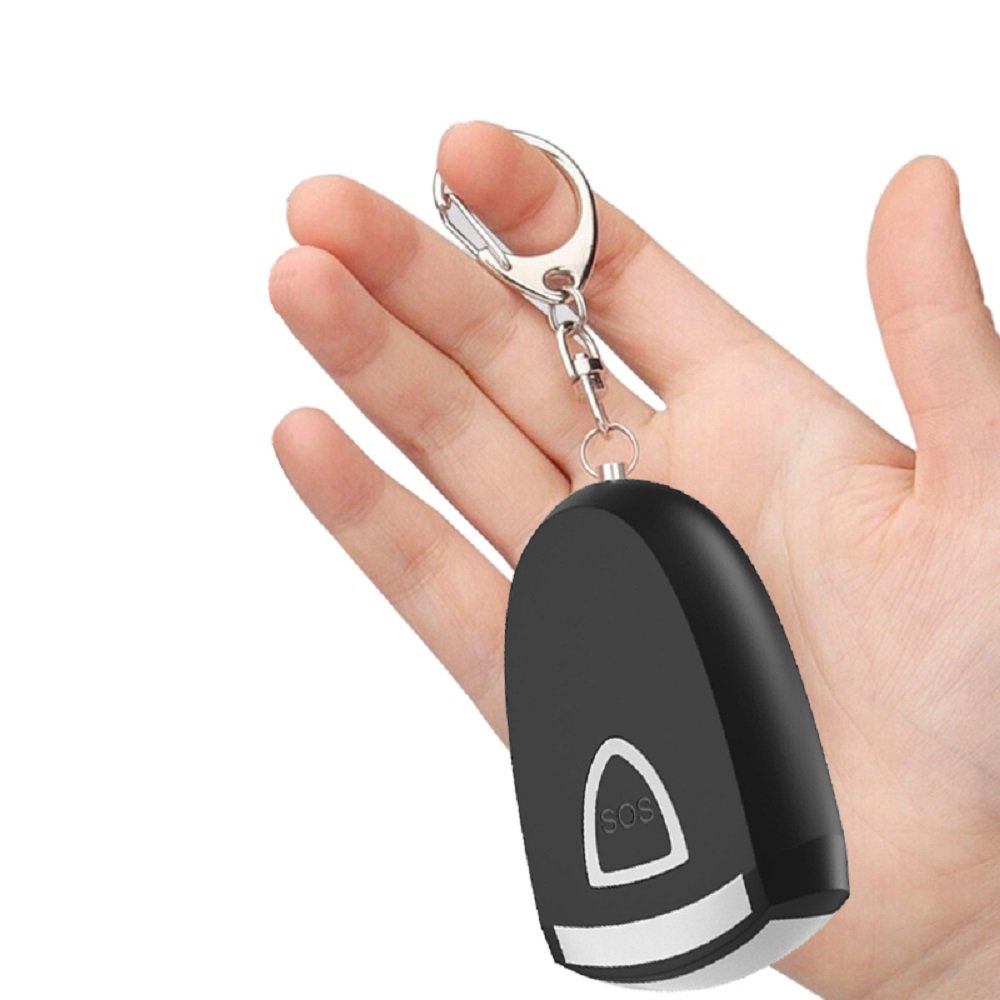 New Usb Recharge 130dB Personal Alarm with LED Light Snap Hook 130dB Siren 200 Meter Range Ppersonal Alarm Self Defense Keychain