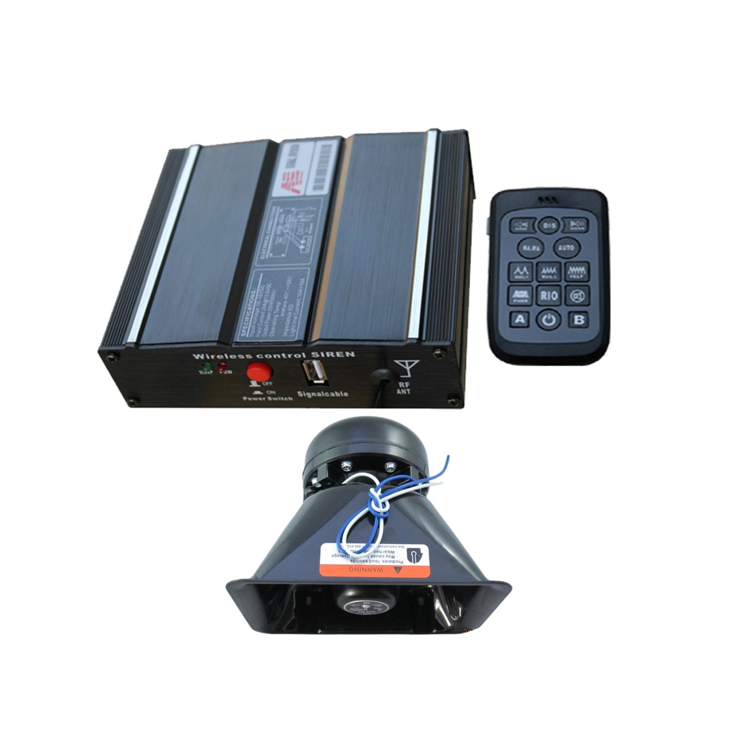 AS7100 siren system with 200W speaker car sirena ambulancia emergency vehicle electronic ambulance firefighter siren amplifier