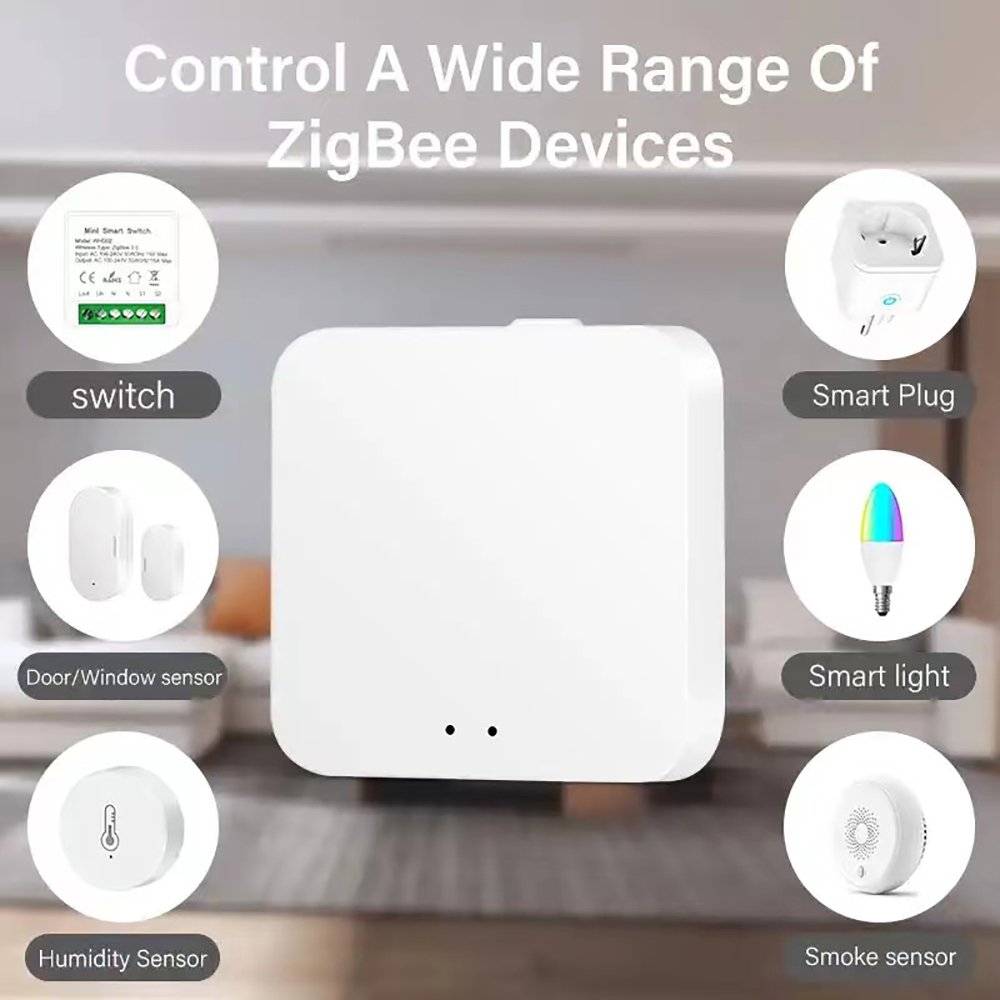 Smart Home Tuya ZigBee Bridge Connecting with Zigbee Sensor
