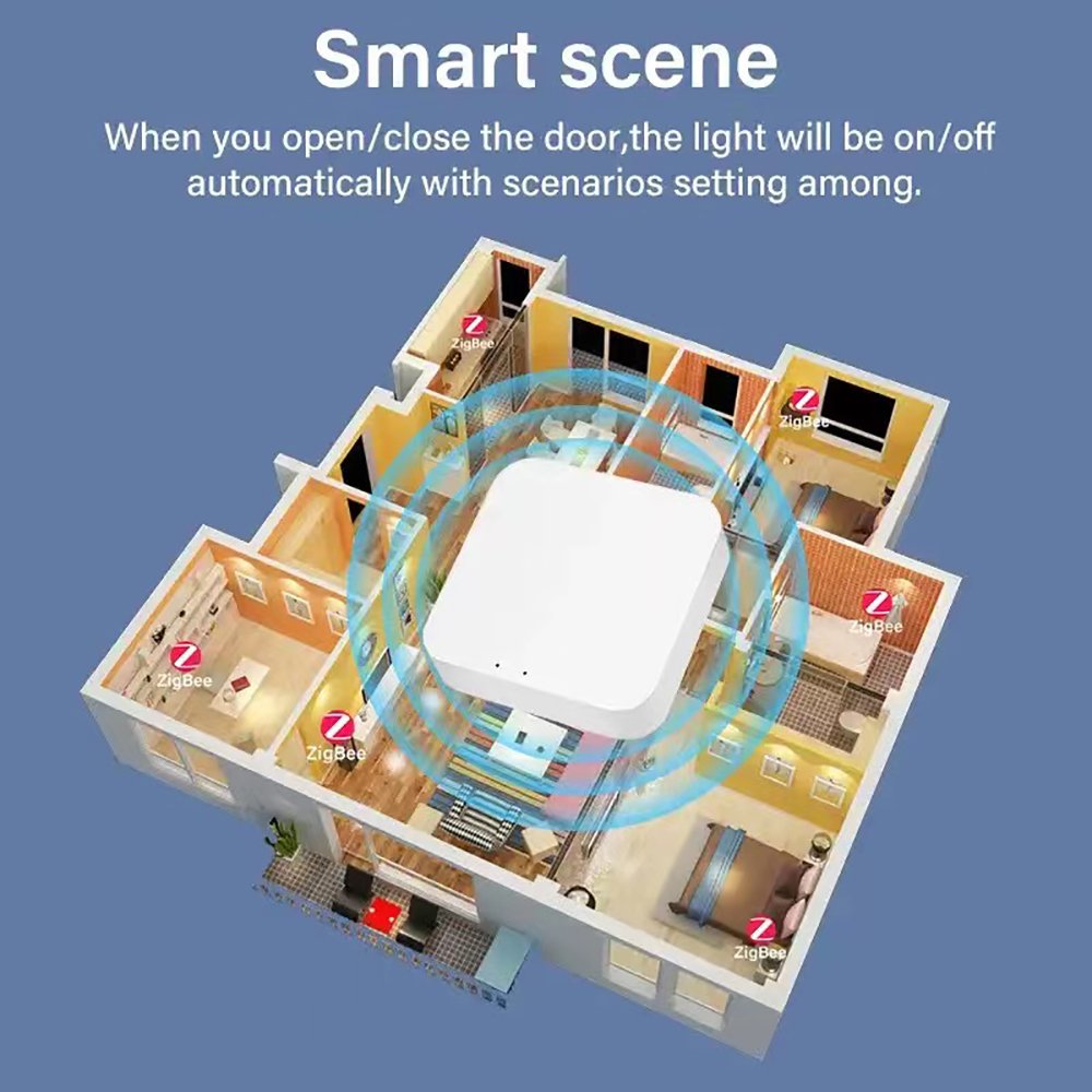 Smart Home Tuya ZigBee Bridge Connecting with Zigbee Sensor