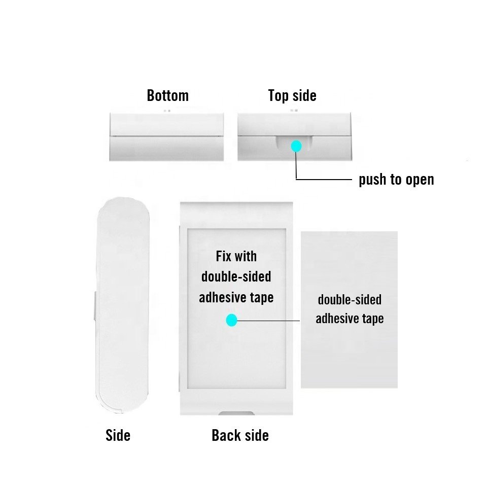 Home Security Alarm System 433MHz Wireless Door/Window Vibration Sensor Entry Alarm