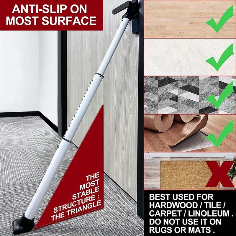 Travel Portable Security Door Lock Heavy Duty Self Defense Travel Adjustable Bar Door Stopper Door Stopper for Hotel
