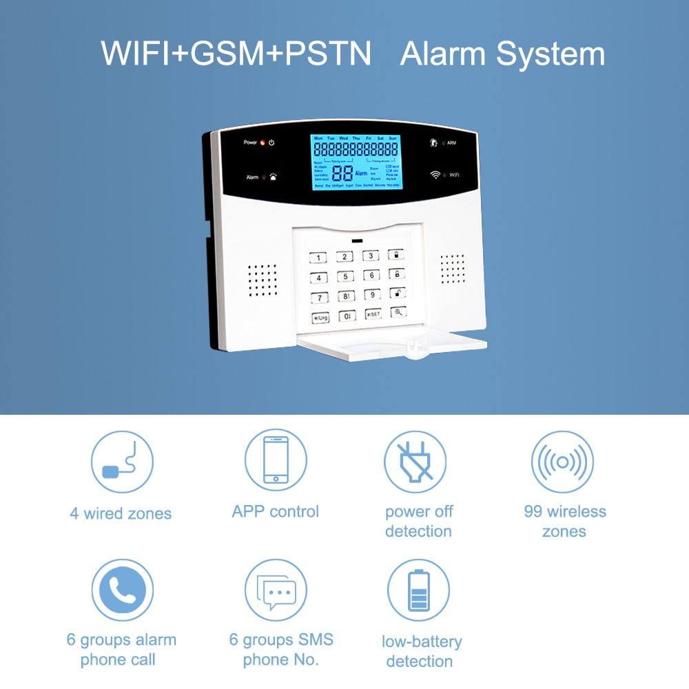2024 NEW Anti-theft Alarma Burglar Wifi+GSM+PSTN Mobile Call Alarm System Motion Light Sensor For Home Security