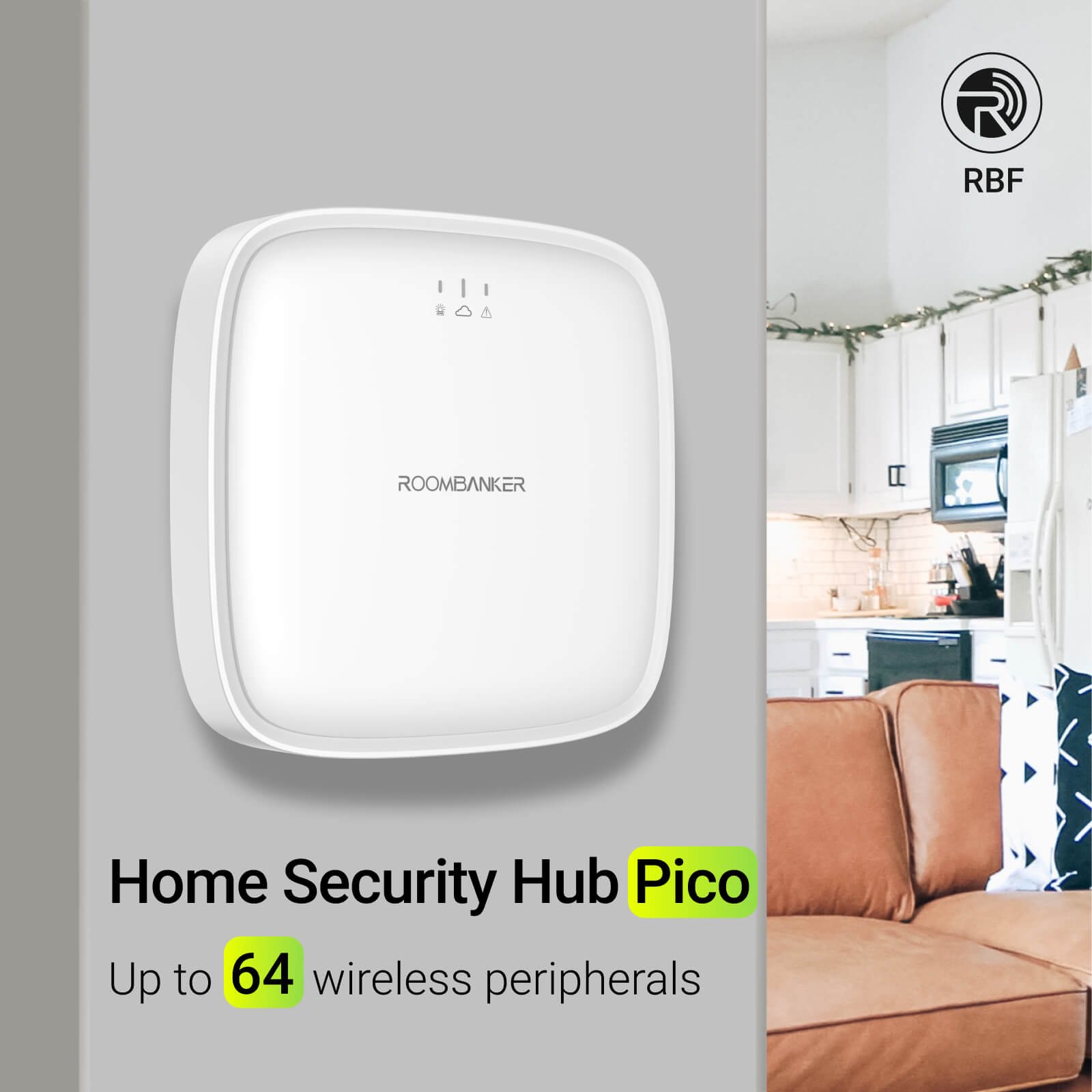 Roombanker Bluguard alarm system, WiFi Door Alarm System, Wireless DIY Smart Home Security System, with Phone APP Alert