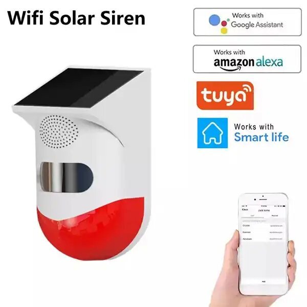 Glomarket Tuya Smart Motion Pir Sensor Solar Wifi Infrared Rf433 Remote Control Detector Siren Alarm System