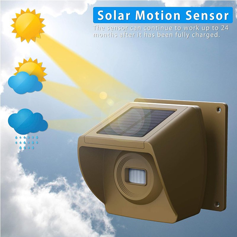Solar Driveway Alarm Wireless Outside 1800ft Range, Outdoor Motion Sensor & Detector Driveway Alert System