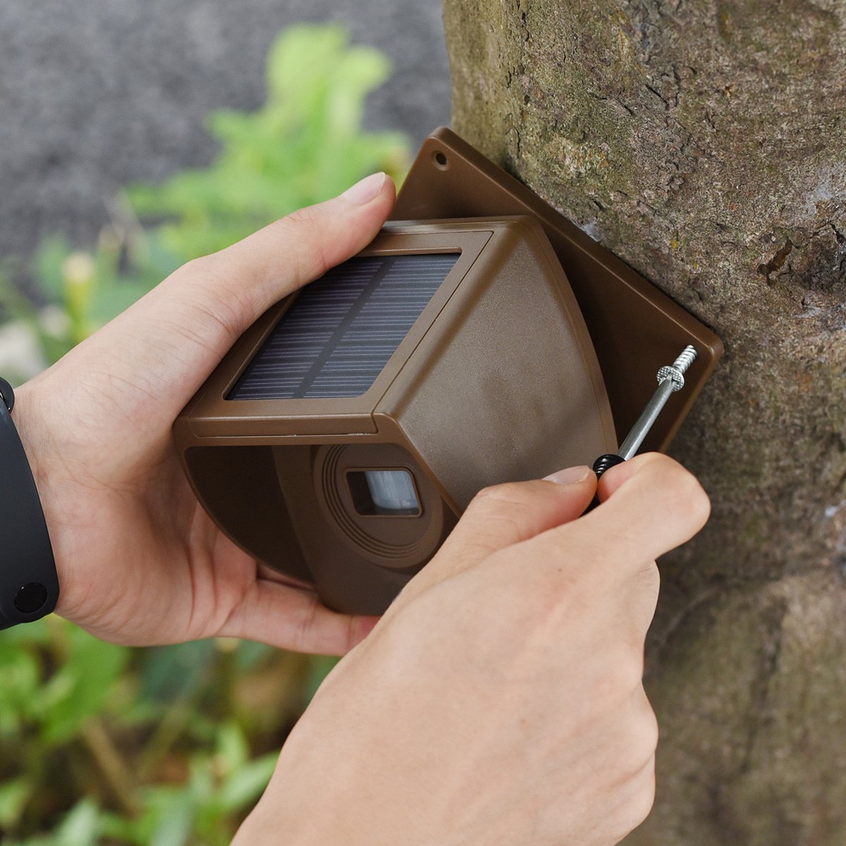 Solar Driveway Alarm Wireless Outside 1800ft Range, Outdoor Motion Sensor & Detector Driveway Alert System
