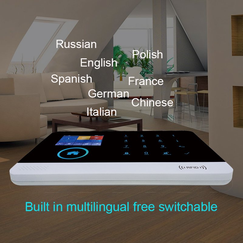 Tuya Smart Life Touch Keyboard WIFI 4G Alarm System GSM Home Burglar Security 433MHz 99 Wireless Zone APP Control
