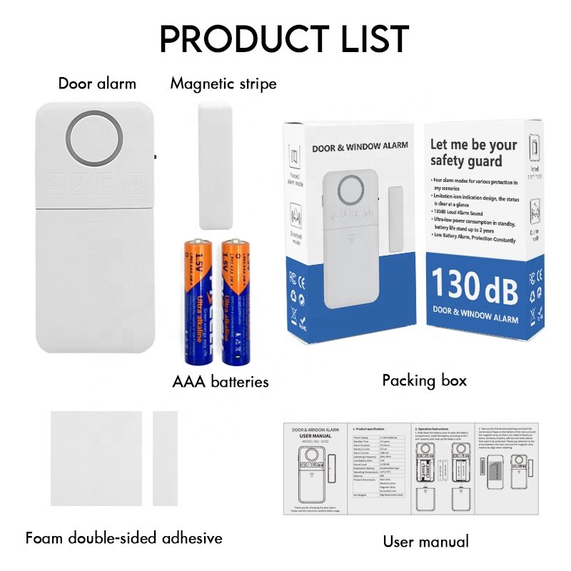 Wholesale 130Db Portable Store Security Door Alarm System With Siren
