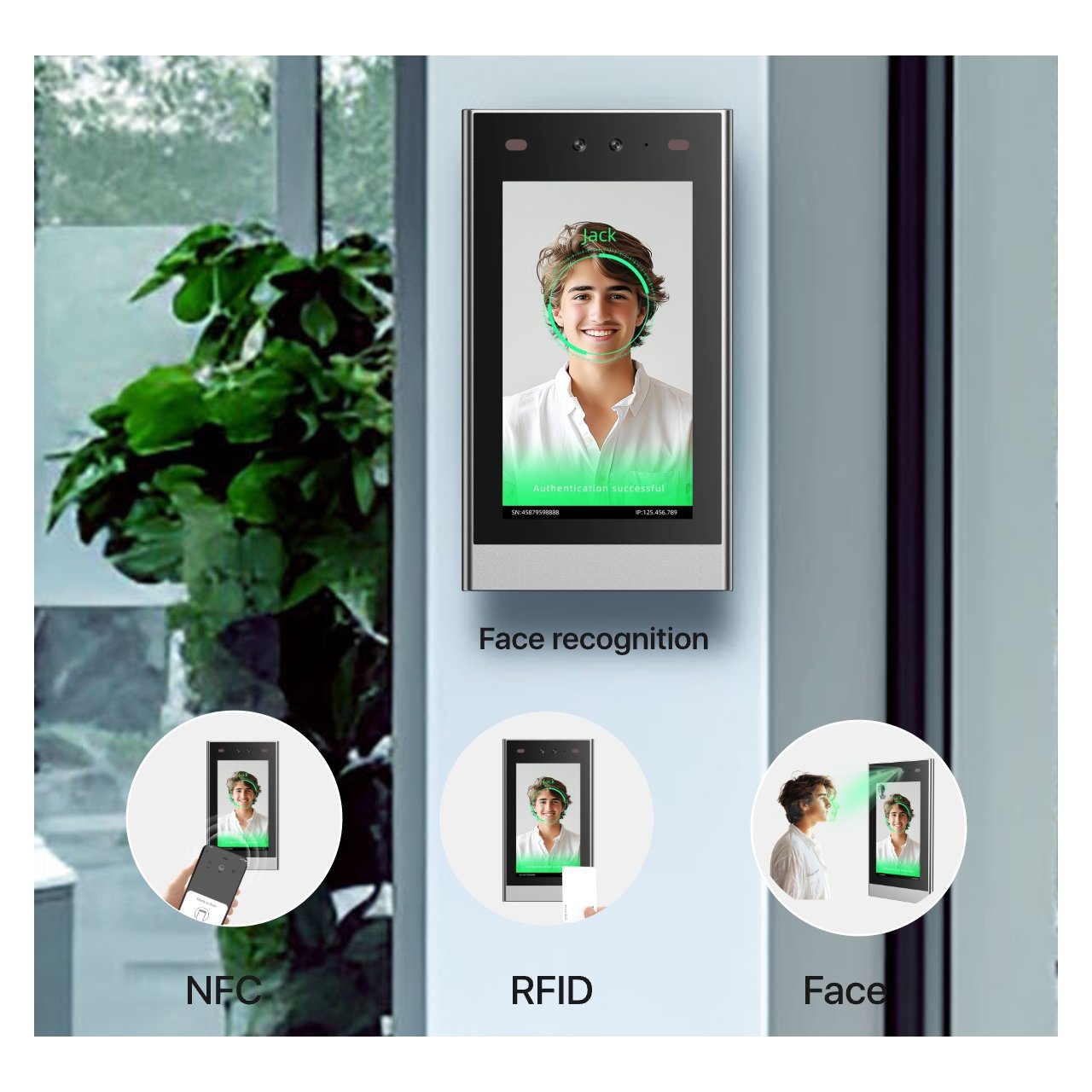 VF203 Linux operating system, local verification multiple communication methods such as RS485, Wiegand, WIFI and Ethernet.