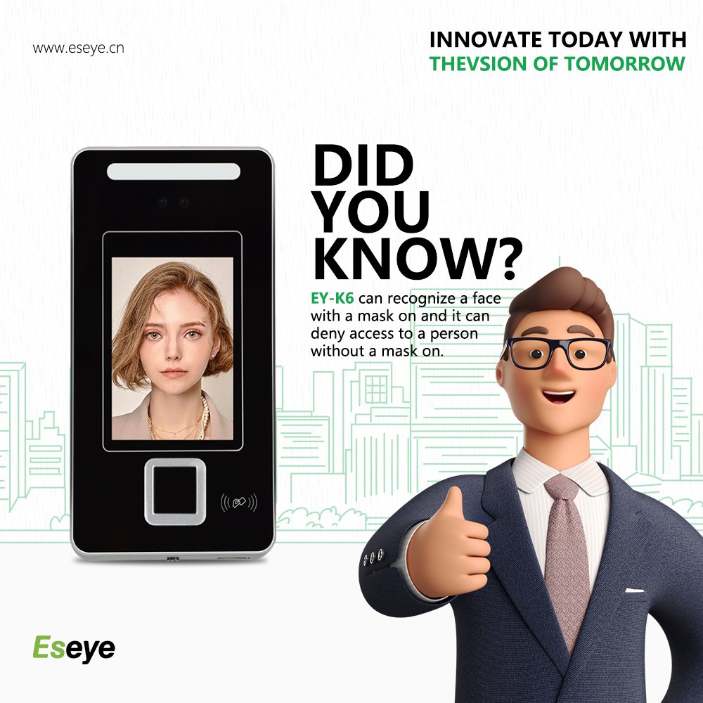 Eseye Facial Recognition Door Access Control System Face Access Control Machine