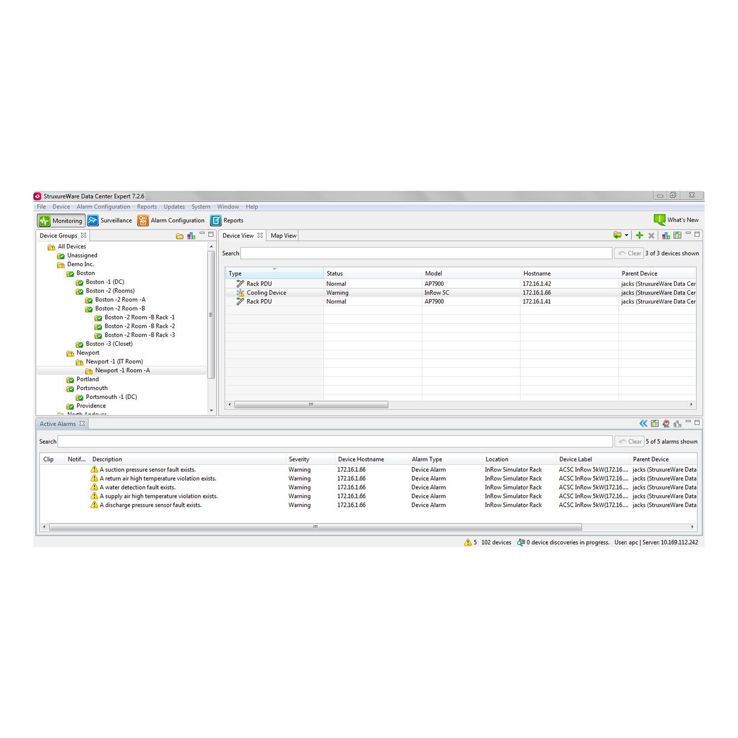 APC StruxureWare Data Center Expert AP9525 25 Node License for Monitoring and Control Alarm System in Data Centers