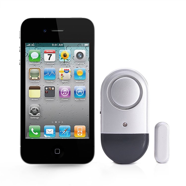 Custom LOGO Door Window Alarm Home Security Wireless Magnetic Sensor Burglar Anti-theft 125DB Alarm with Batteries