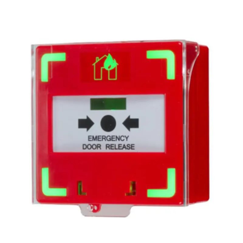 Wired Security Manual Reset Button Hands Break Glass Manual Call Point For Fire Alarm Exit Release Door Emergency Button