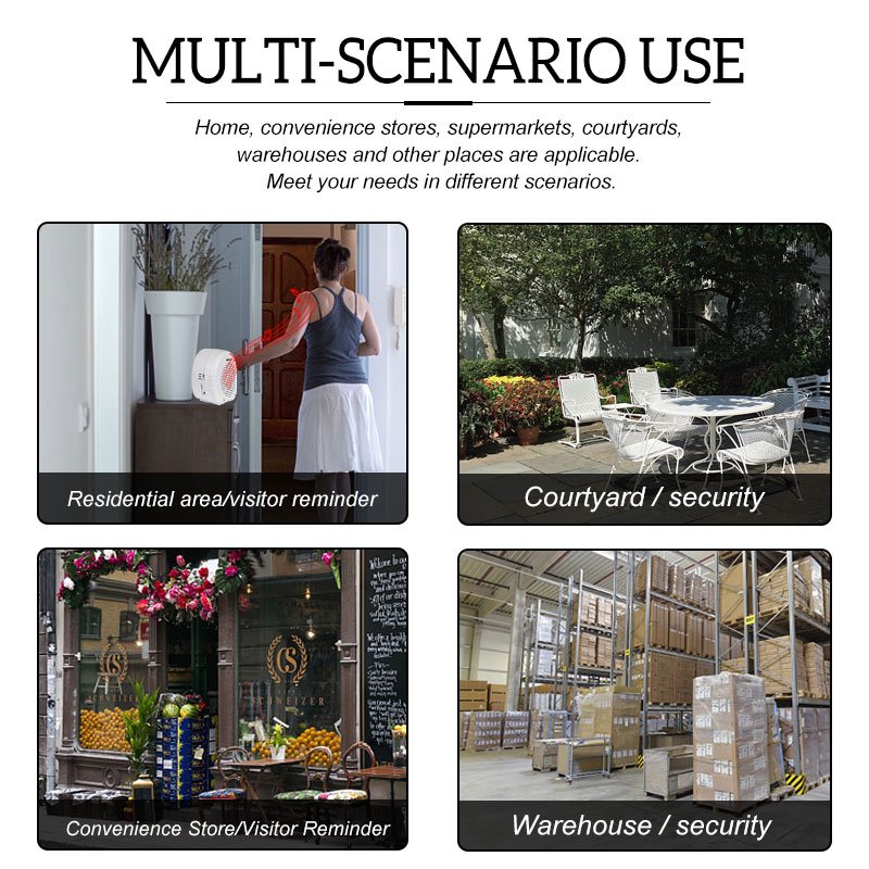 Easy to install Wireless Security Alarm System Electronic Barking Dog Alarm wireless doorbell motion sensor