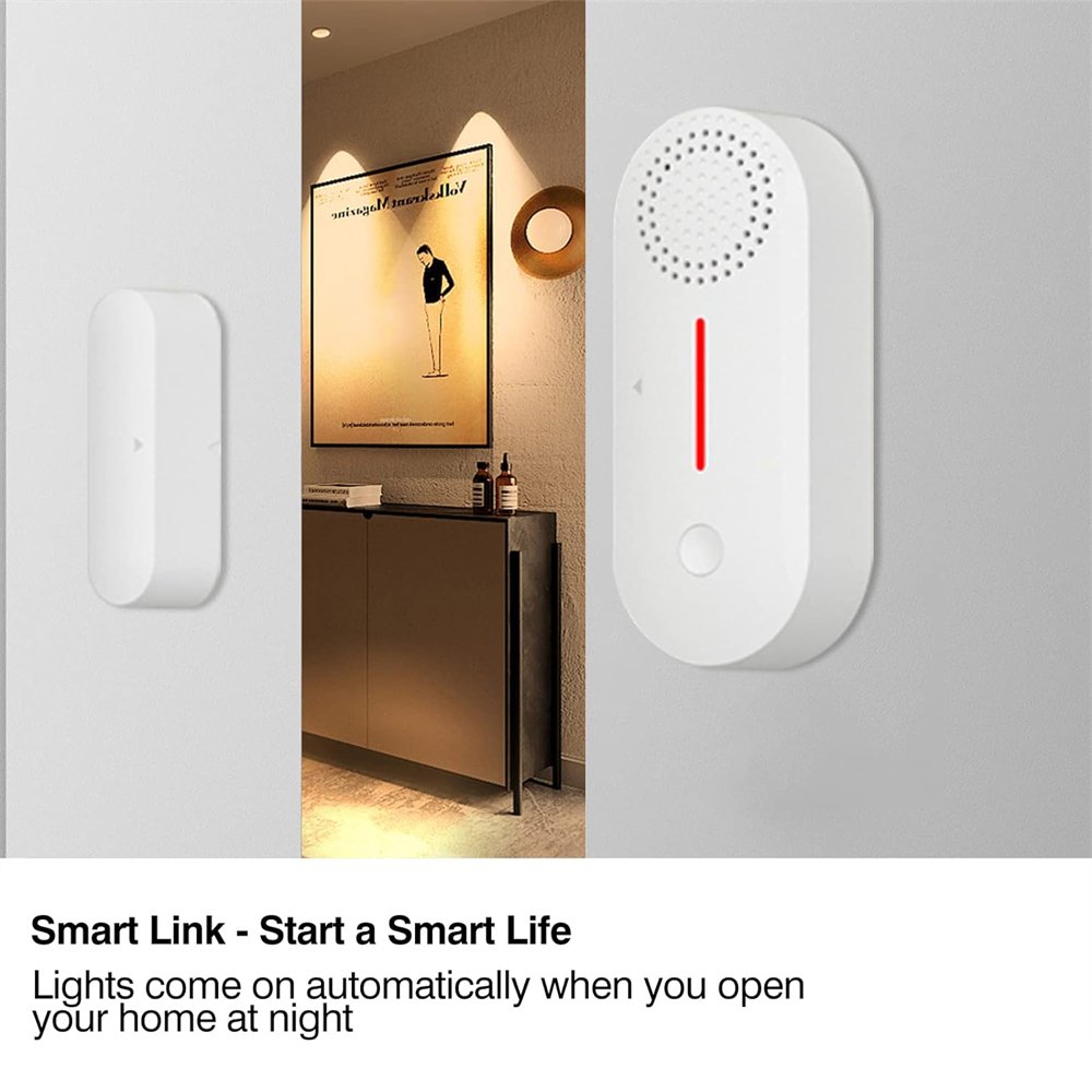 Tuya WiFi Window and Door Entry Alarm System Hanging Door Sensor Alarm for Enhanced Security