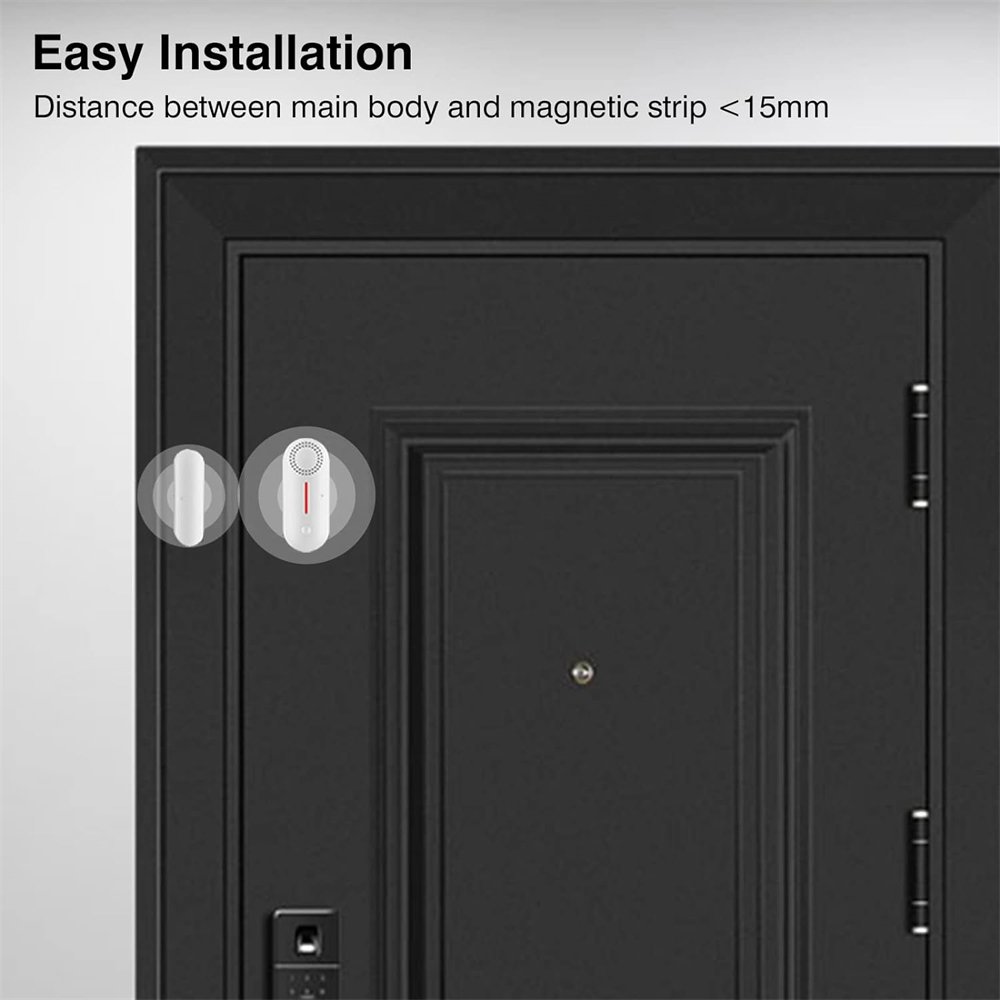 Tuya WiFi Window and Door Entry Alarm System Hanging Door Sensor Alarm for Enhanced Security