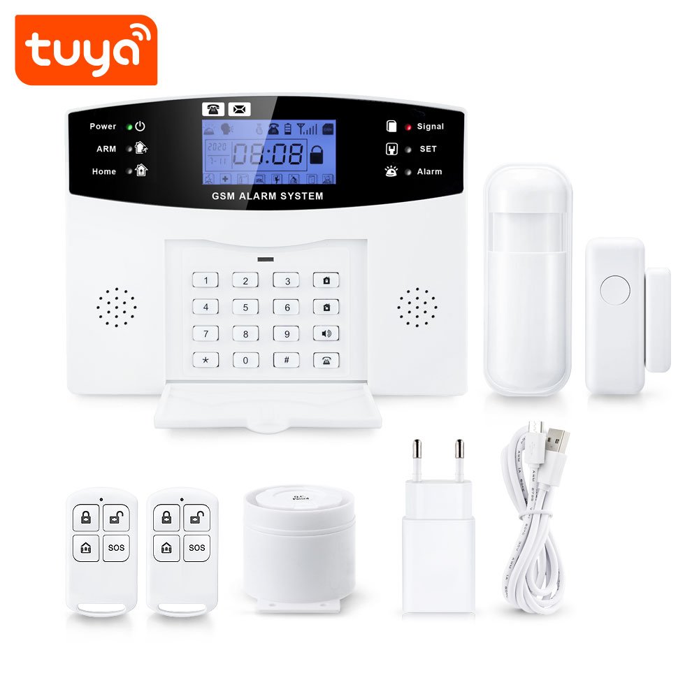 Hot Selling Tuya Smart Home Alarm 200 Wireless & 8 Wired Zones WiFi +GSM Security Alarm System PST-PG500-TY